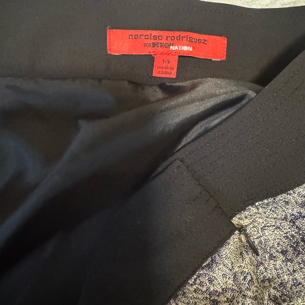 Narciso Rodriguez Black and Gray Skirt